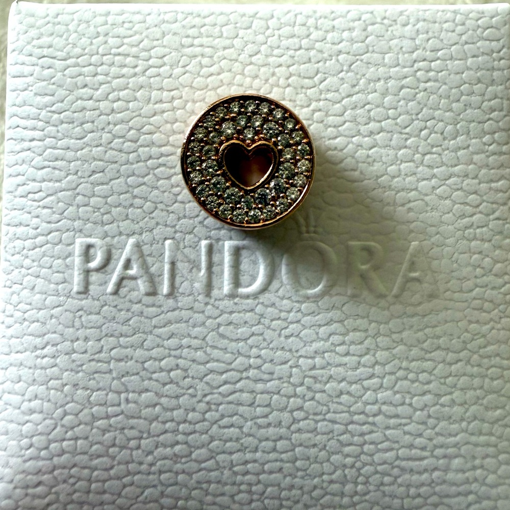 Pandora Rose Gold Happy Anniversary Bracelet Charm